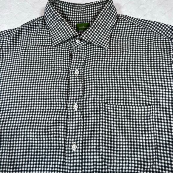 Sid Mashburn mens green gingham checkered long-sleeve button up shirt size L - Picture 2 of 7